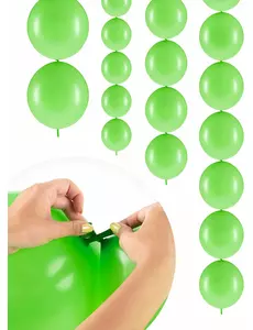 20 Ballons gonflables Vert clair à relier 28 cm