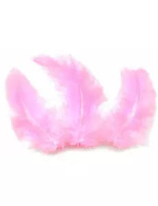 20 roze decoratieve veren 5,5 cm