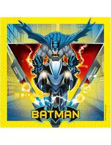 20 gele Batman papieren servetten 33 x 33 cm