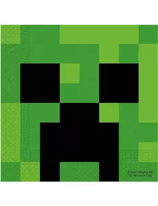 20 serviettes en papier Minecraft™ 33X33cm