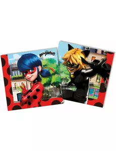 20 Serviettes en papier Miraculous Ladybug™ 33 x 33cm
