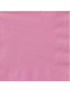 20 serviettes en papier rose 33 x 33 cm