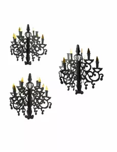 3 Chandeliers en carton à suspendre 35, 45 et 55 cm