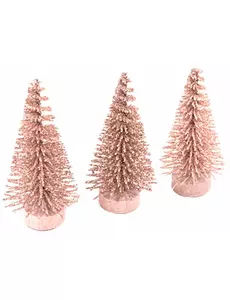 Kleine kunstmatige roségouden bomen 5,5 x 2,5 cm
