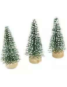 3 Petits sapins artificiels verts 5 cm