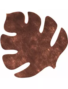 4 bruine bladvormige placemats 35 x 40 cm