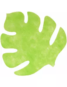 4 bladvormige placemats in anijsgroen 35 x 40 cm