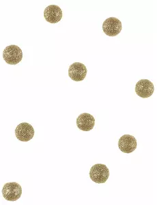 40 Gouden glitterdecoratieballen 12 mm