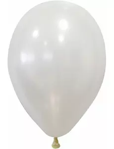 50 Ballons blancs métallisés 30 cm