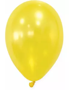 50 Ballons jaunes métallisés 30 cm