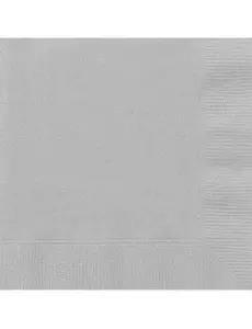 50 grijze papieren servetten 33 x 33 cm