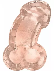 6 Zizi roségouden papieren bordjes 26,5 x 15,5 cm