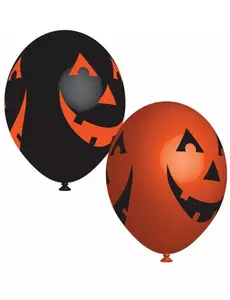 6 latex pompoen ballonnen 27cm