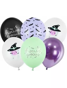 3 Latex ballonnen heks Halloween 30 cm