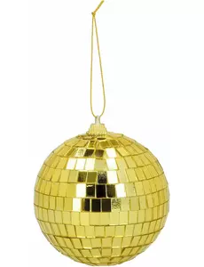 6 Boules disco dorées 8 cm