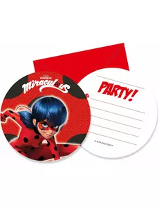 6 Ladybug™ uitnodigingen en enveloppen