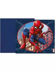 6 Cartons d'invitation avec enveloppes Spiderman™