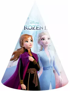 6 kartonnen Frozen 2™ feesthoedjes
