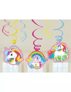6 eenhoorn plafonddecoraties