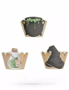 6 Tovenaarsleerling cupcakevormdressings