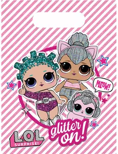 6 LOL™ feestzakjes 23 x 16 cm