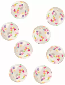 8 Accessoires piñata balles rebondissantes avec confettis