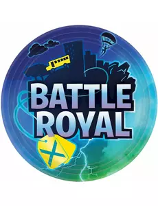 8 Assiettes en carton battle royale 23 cm