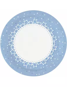 Blauwe ster papieren bordjes 23 cm
