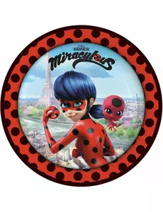 8 Assiettes en carton Ladybug™ à Paris 23 cm