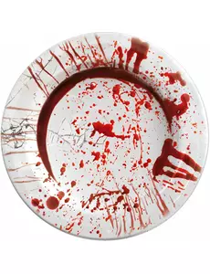 Halloween borden bebloed hand