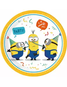 8 Assiettes en carton Minions™ 23 cm