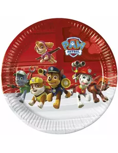 8 Assiettes en carton Pat' Patrouille prêt pour l'action™ 23 cm