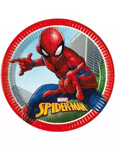 8 Spiderman Fighter™ papieren borden 23 cm