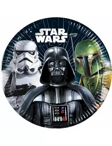 8 Assiettes en carton Star Wars Galaxy™ 20 cm