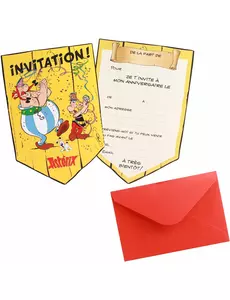8 Asterix-uitnodigingskaarten