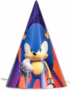 8 Chapeaux de fête Sonic Prime 18 cm™