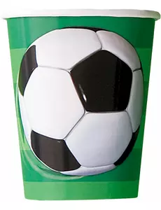 8 gobelets de football en carton