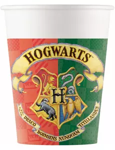 8 Harry Potter kartonnen bekers van 200 ml