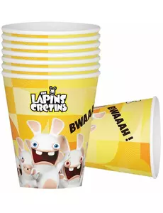 8 Raving Rabbids™ bekertjes 200 ml