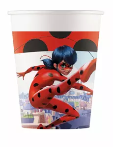 8 Gobelets en carton Miraculous Ladybug™ 200 ml