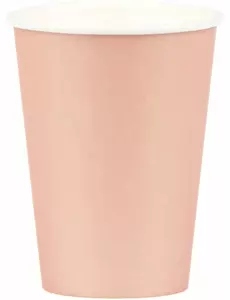 8 rosé goudkleurige kartonnen bekers