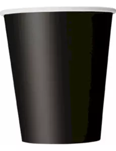 8 Gobelets en carton noirs 210 ml