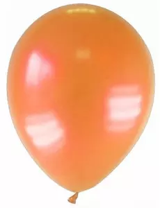12 Ballons métallisés oranges 28 cm