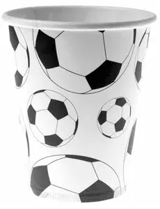 10 Gobelets en cartons ballon football 200 ml