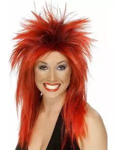 Perruque rock rouge femme