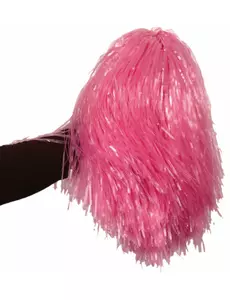 Pompon rose métallique