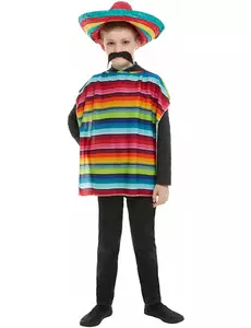 Poncho et sombrero mexicain enfant