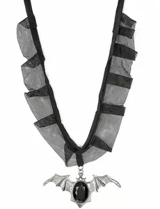 Halsband vleermuis voor volwassenen Halloween accessoire