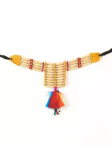 Ras de cou indien à plumes femme