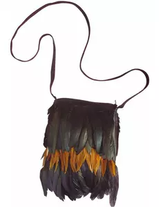 Sacoche indienne plumes
